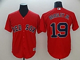 Red Sox 19 Jackie Bradley Jr. Red Cool Base Jersey,baseball caps,new era cap wholesale,wholesale hats